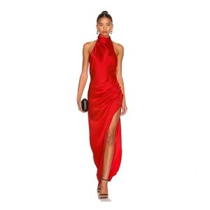 Amanda Uprichard Samba Gown in Candy Apple